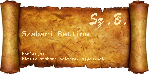 Szabari Bettina névjegykártya