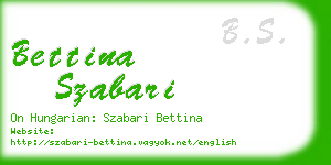 bettina szabari business card